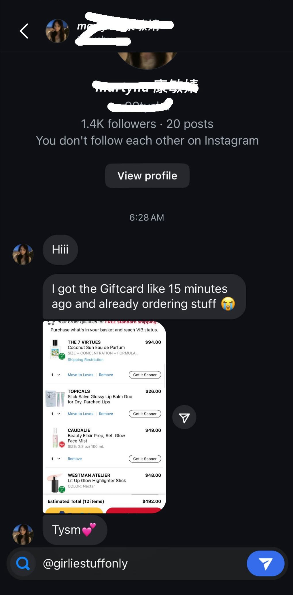 Instagram screenshot